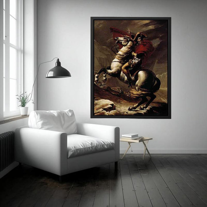 Bonaparte, Calm on a Fiery Steed, Crossing the Alps 1801 Painting
