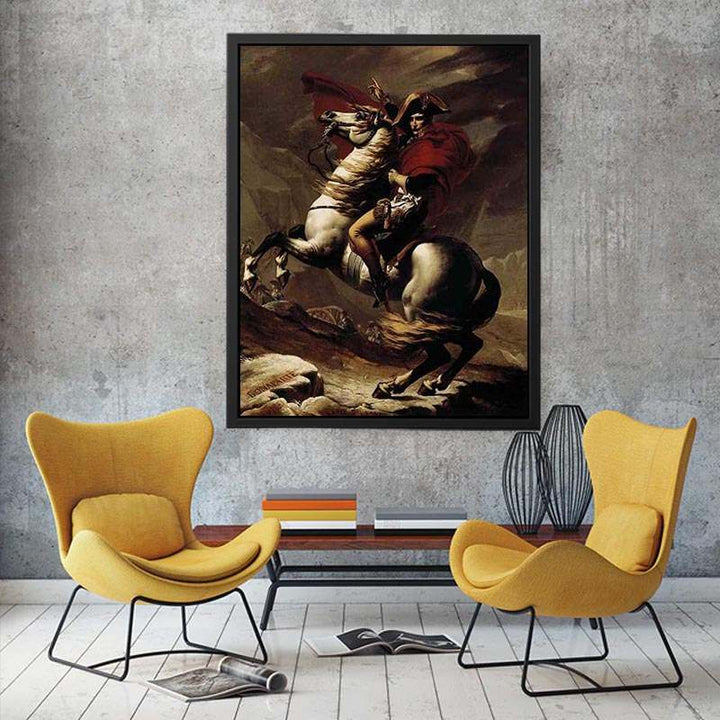 Bonaparte, Calm on a Fiery Steed, Crossing the Alps 1801  Painting
