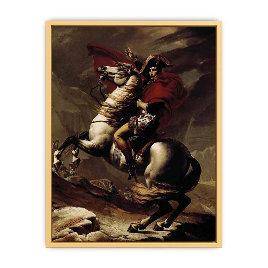 Bonaparte, Calm on a Fiery Steed, Crossing the Alps 1801 Streched canvas