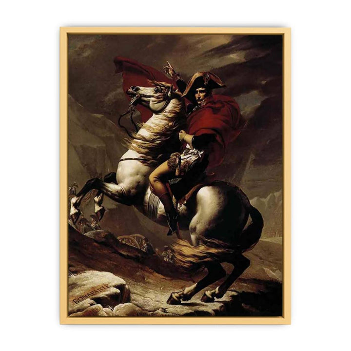 Bonaparte, Calm on a Fiery Steed, Crossing the Alps 1801 Streched canvas