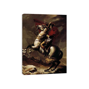 Bonaparte, Calm on a Fiery Steed, Crossing the Alps 1801 by Jacques Louis David Painting 