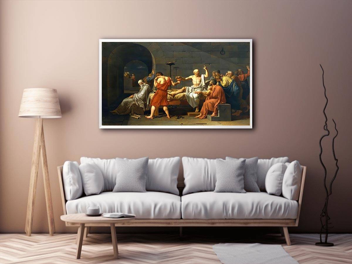 The Death of Socrates by Jacques Louis David Painting 