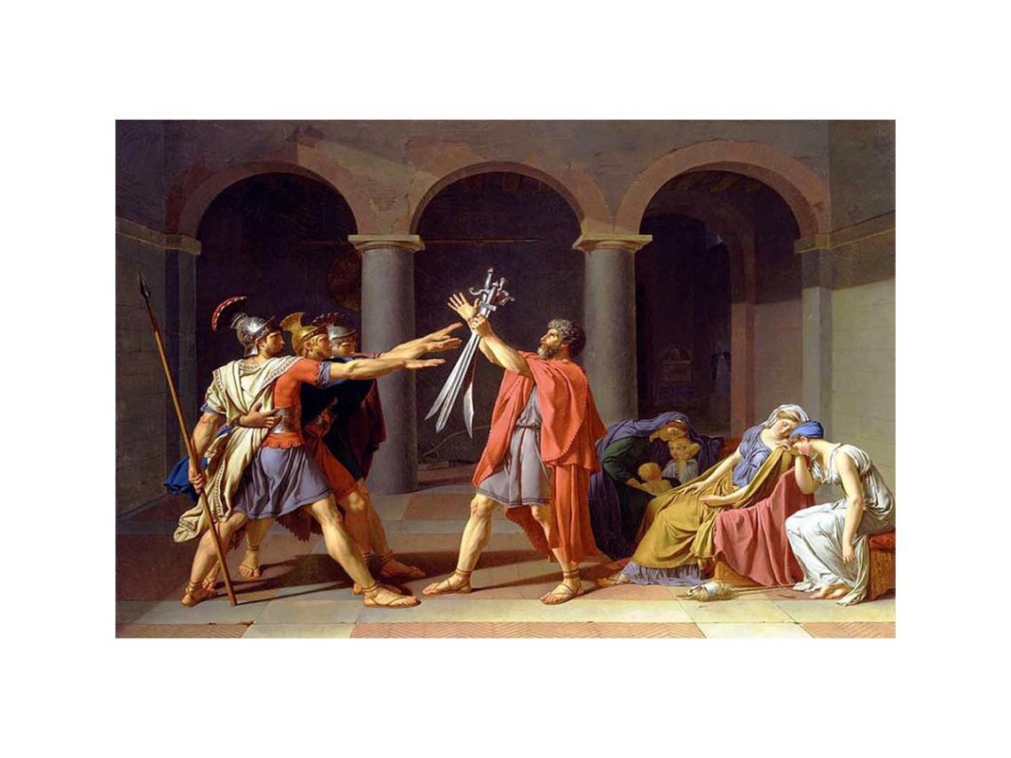 The Oath of the Horatii 1784 by Jacques Louis David