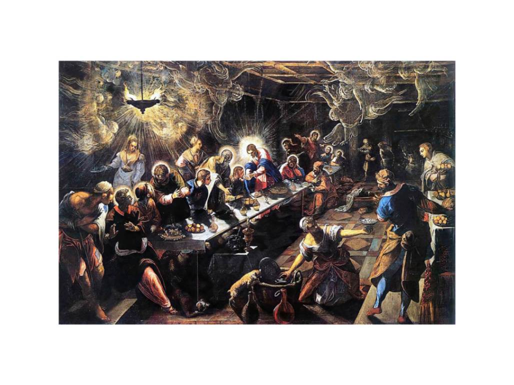 The Last Supper 1592-94 by Jacopo Tintoretto (Robusti)