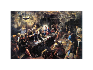 The Last Supper 1592-94 by Jacopo Tintoretto (Robusti)