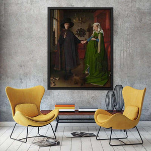 Portrait of Giovanni Arnolfini and his Wife 1434 by Jan Van Eyck Painting 