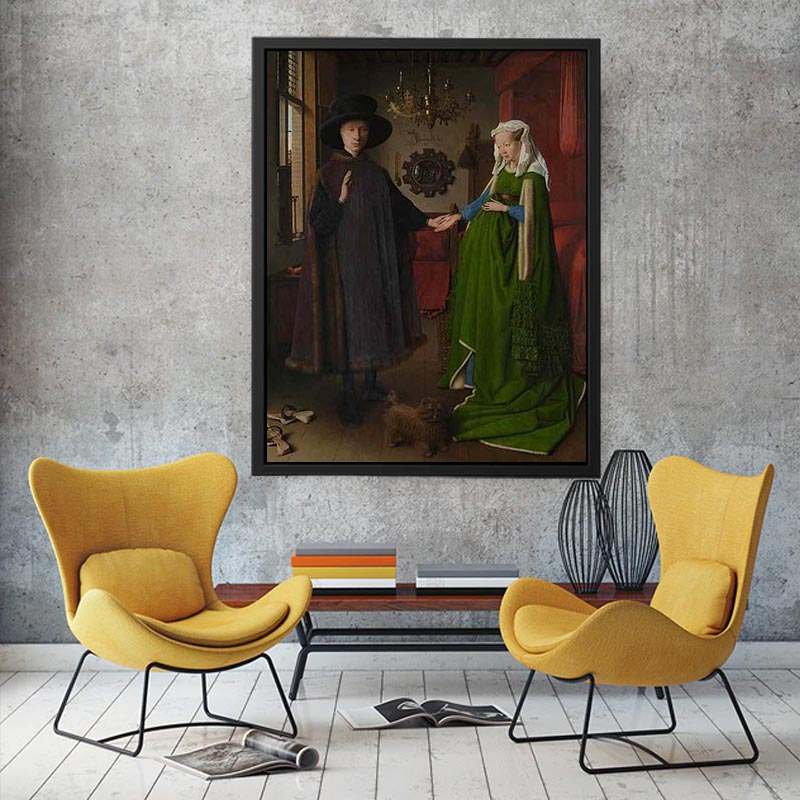Portrait of Giovanni Arnolfini and his Wife 1434 by Jan Van Eyck Painting 