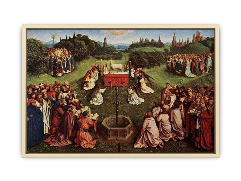 The Ghent Altarpiece- Adoration of the Lamb 1425-29  Art Print