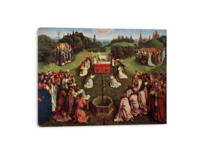 The Ghent Altarpiece- Adoration of the Lamb 1425-29 by Jan Van Eyck Painting 