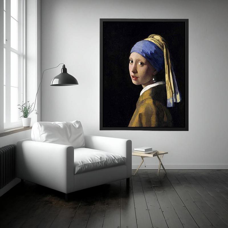 Girl with a Pearl Earring by Jan Vermeer Van Delft Painting