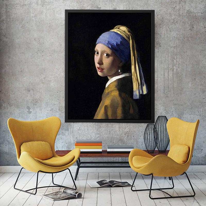 Girl with a Pearl Earring by Jan Vermeer Van Delft Painting