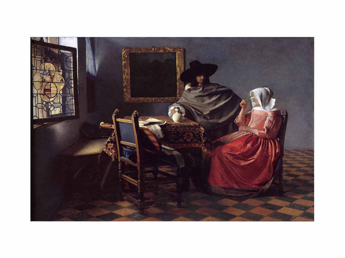 A Lady Drinking and a Gentleman
