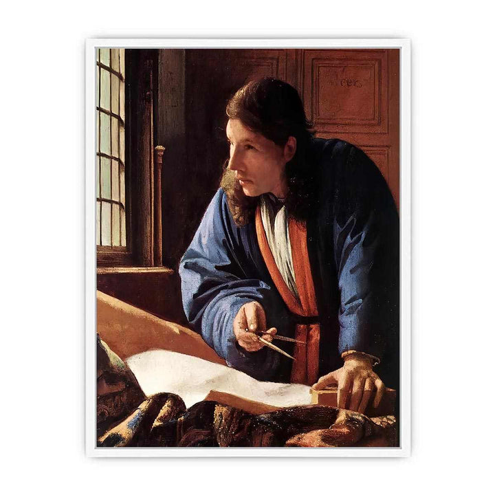 The Geographer  by Jan Vermeer Van Delft Framed Print