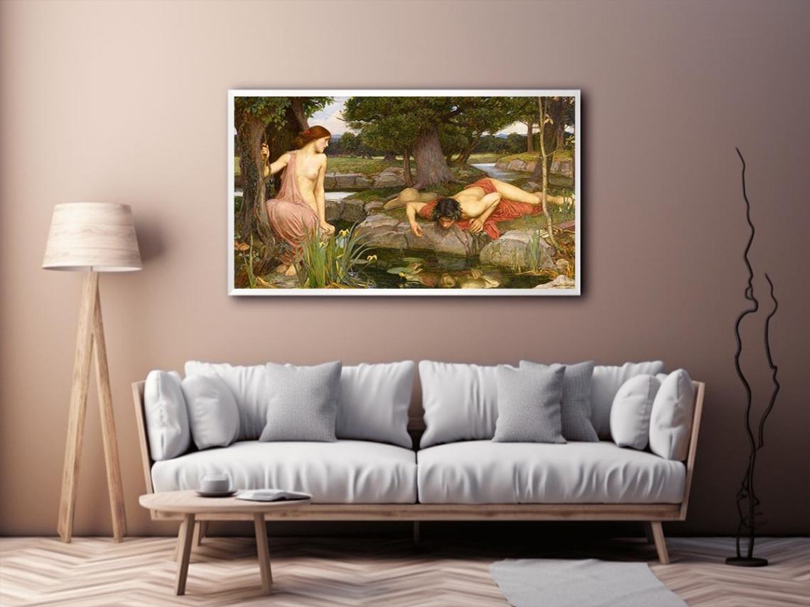 Echo and Narcissus 1903 by John William Waterhouse Painting 