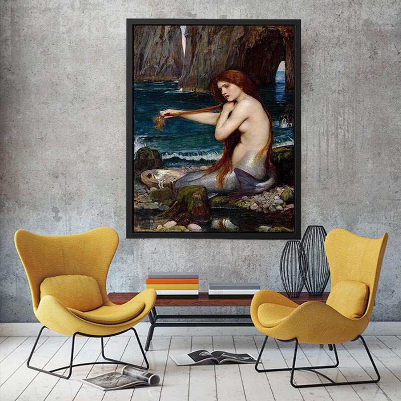 A Mermaid by John William Waterhouse by John William Waterhouse Painting 