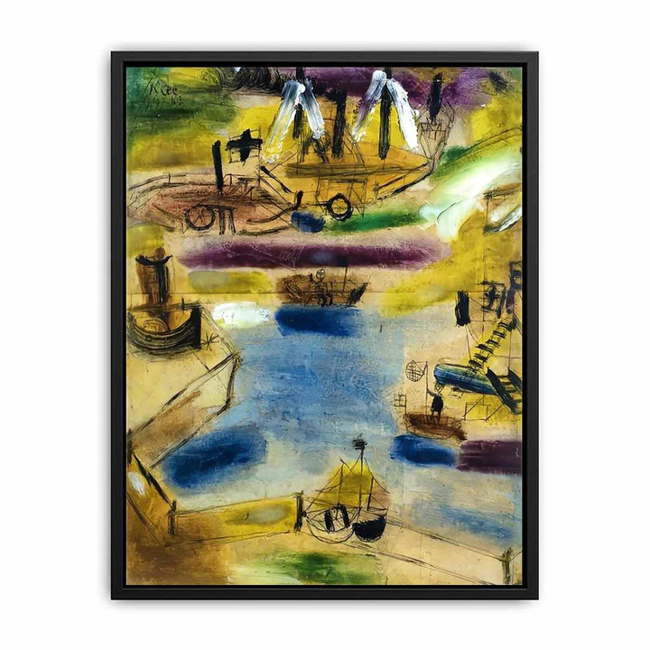 Small Harbour Scene Poster