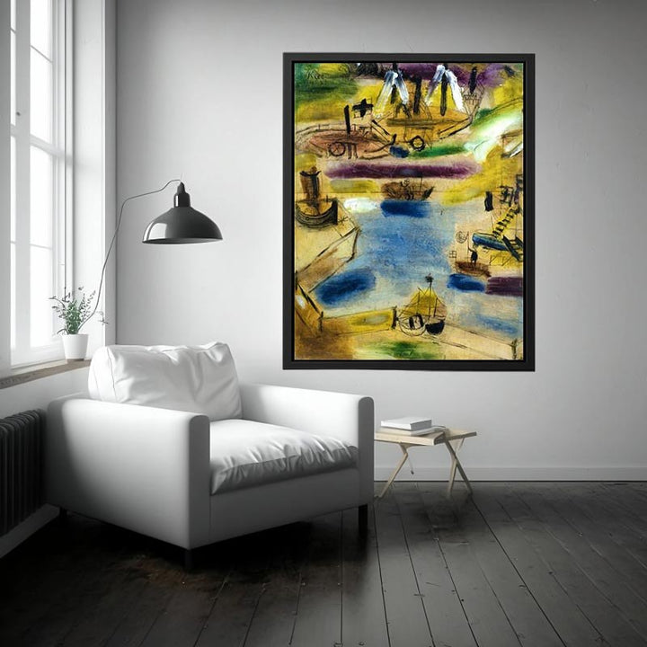 Small Harbour Scene Painting 