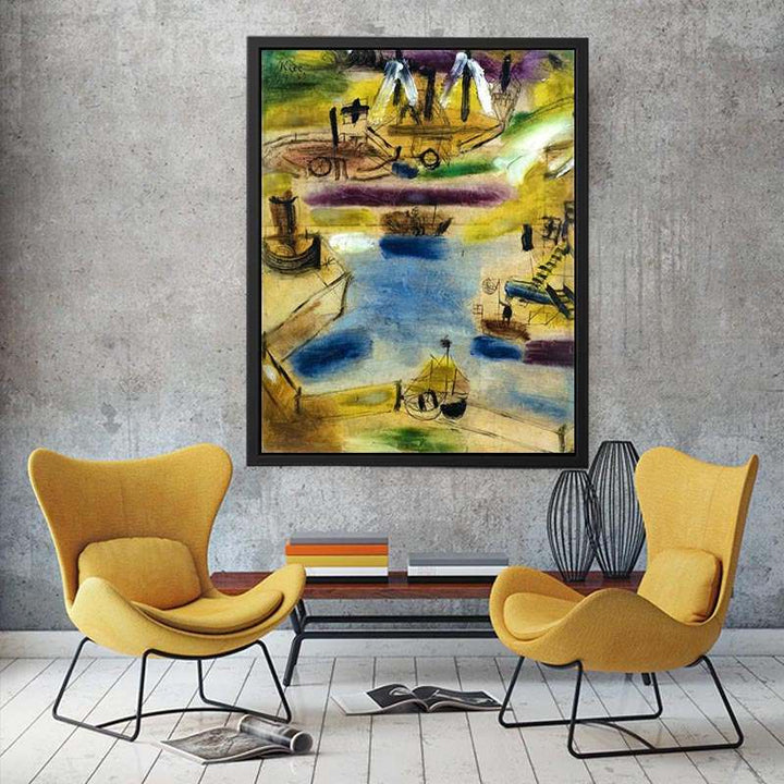 Small Harbour Scene Canvas Print