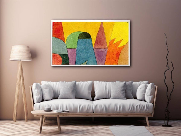 With the Mauve Triangle Canvas Print