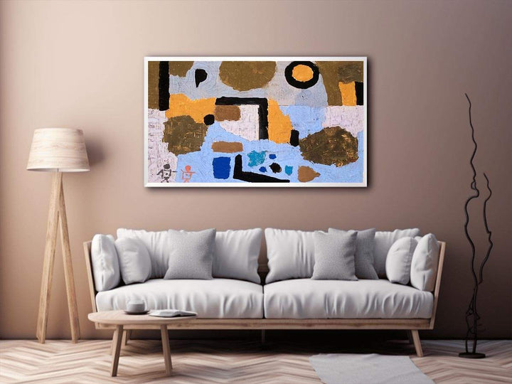 With The Two Lost Ones Painting By Paul Klee Canvas Print