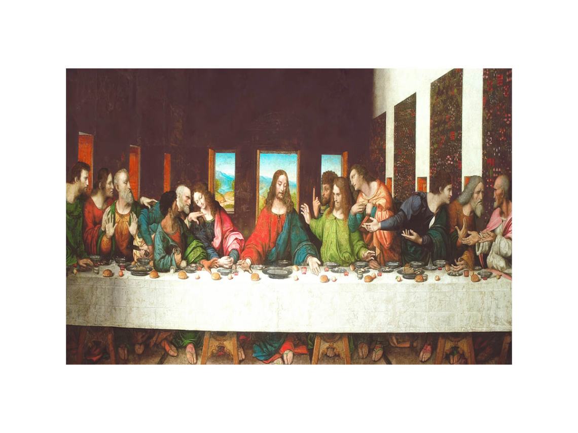 The Last Supper 1498 by Leonardo Da Vinci