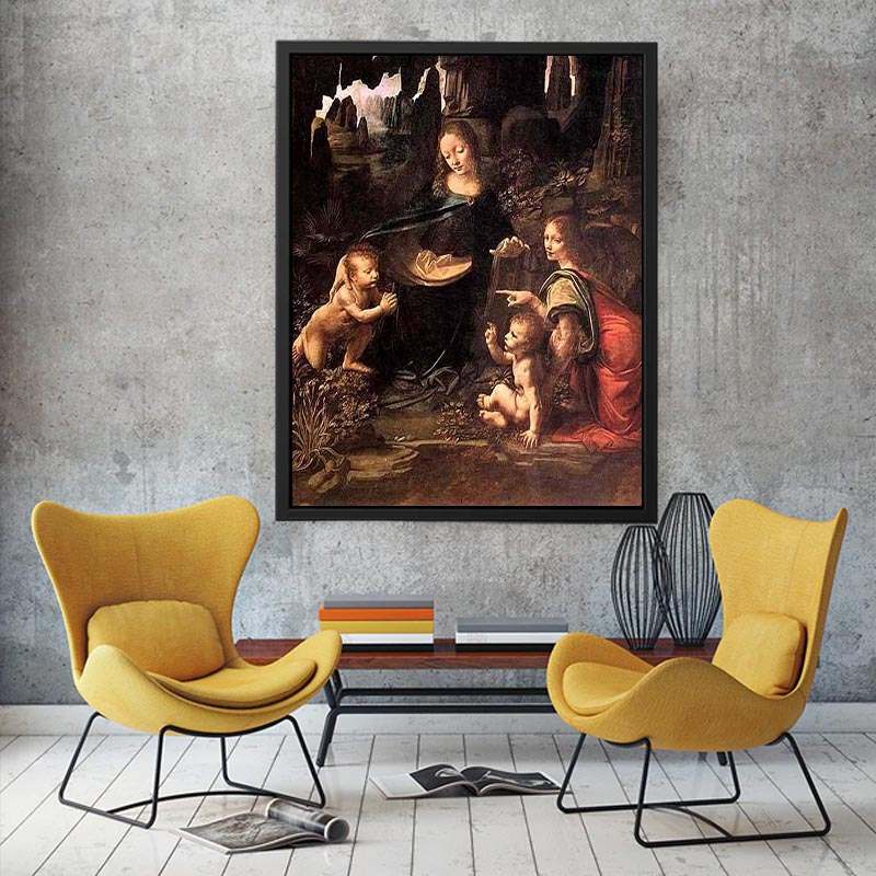 Virgin of the Rocks 1483-86 by Leonardo Da Vinci Painting 