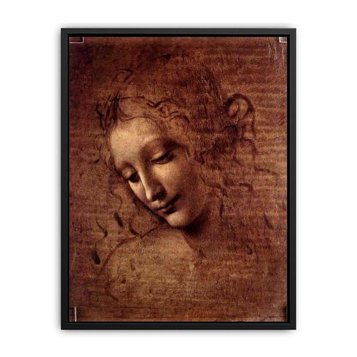 Female head (The Lady of the Dishevelled Hair) (or La Scapigliata) Canvas Print