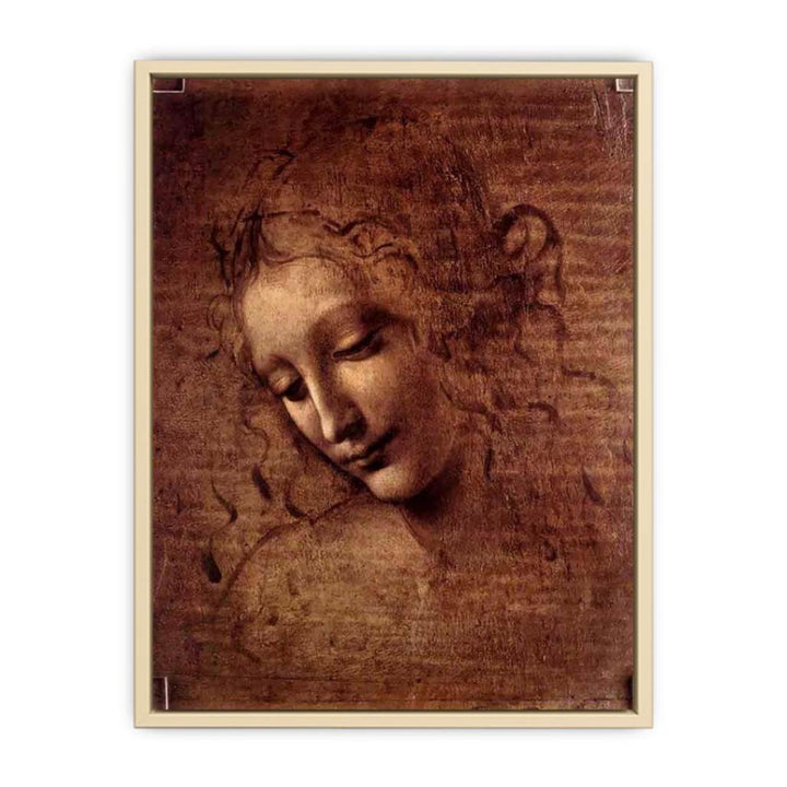 Female head (The Lady of the Dishevelled Hair) (or La Scapigliata)  Art Print