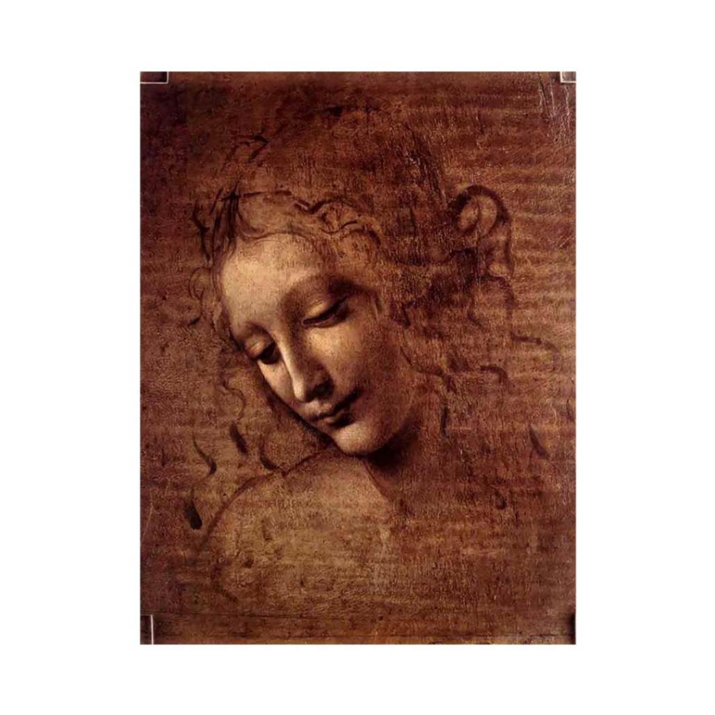 Female head (The Lady of the Dishevelled Hair) (or La Scapigliata) by Leonardo Da Vinci