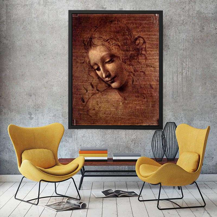 Female head (The Lady of the Dishevelled Hair) (or La Scapigliata)  Painting