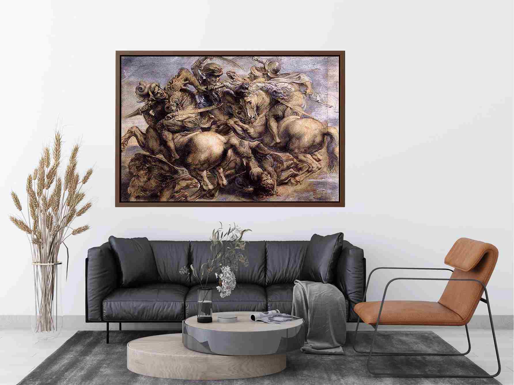 The Battle of Anghiari (detail) 1503-05 by Leonardo Da Vinci Painting 