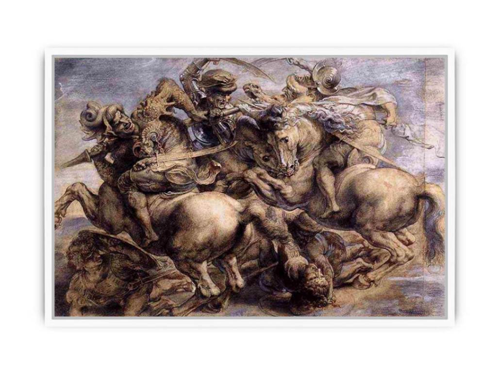The Battle of Anghiari (detail) 1503-05 Framed Print