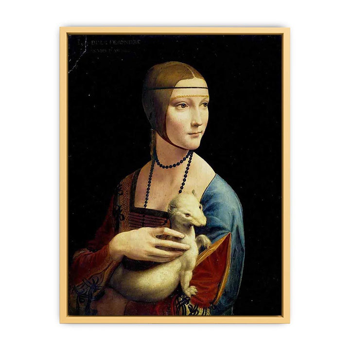 Portrait of Cecilia Gallerani (Lady with an Ermine) 1483-90 Streched canvas