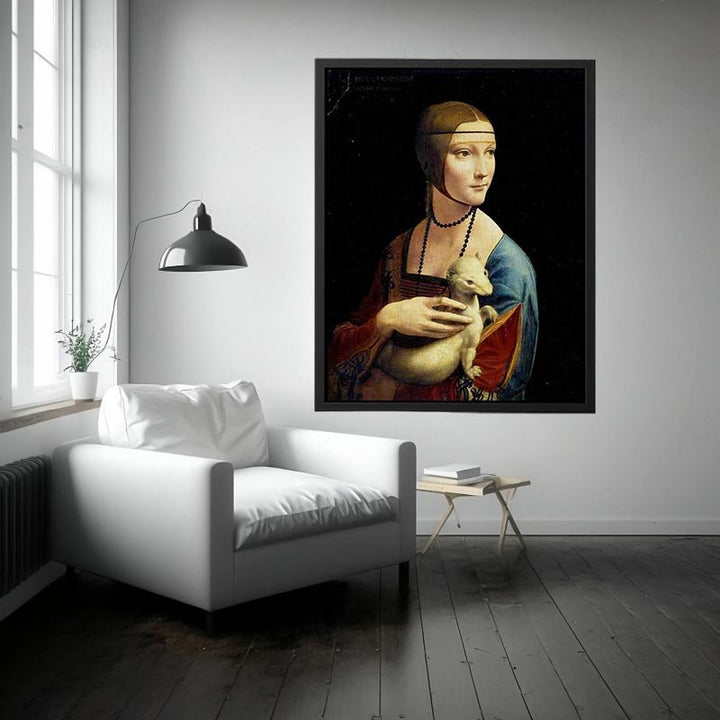 Portrait of Cecilia Gallerani (Lady with an Ermine) 1483-90 Painting