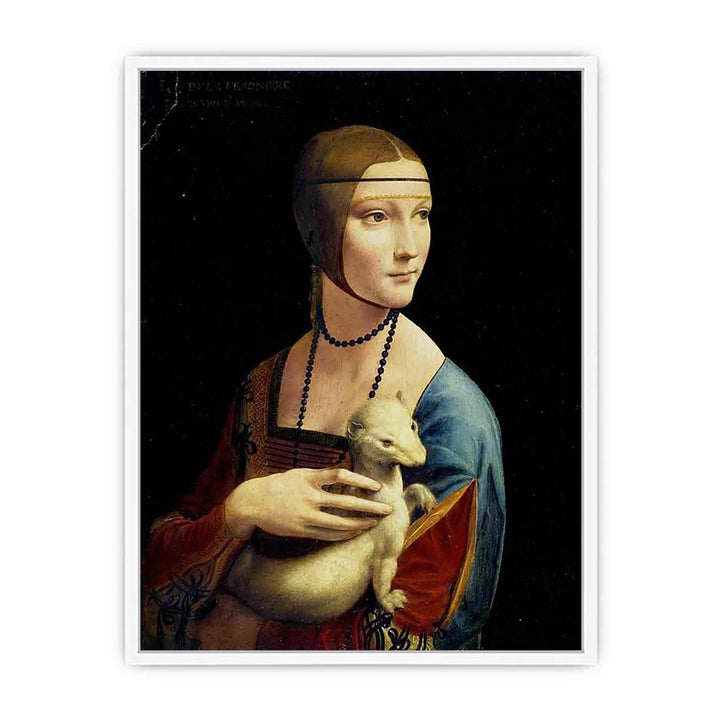 Portrait of Cecilia Gallerani (Lady with an Ermine) 1483-90 Framed Print