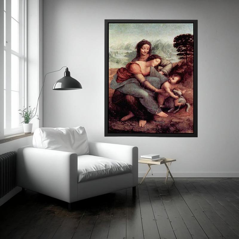 The Virgin and Child with St Anne c. 1510 by Leonardo Da Vinci Painting 