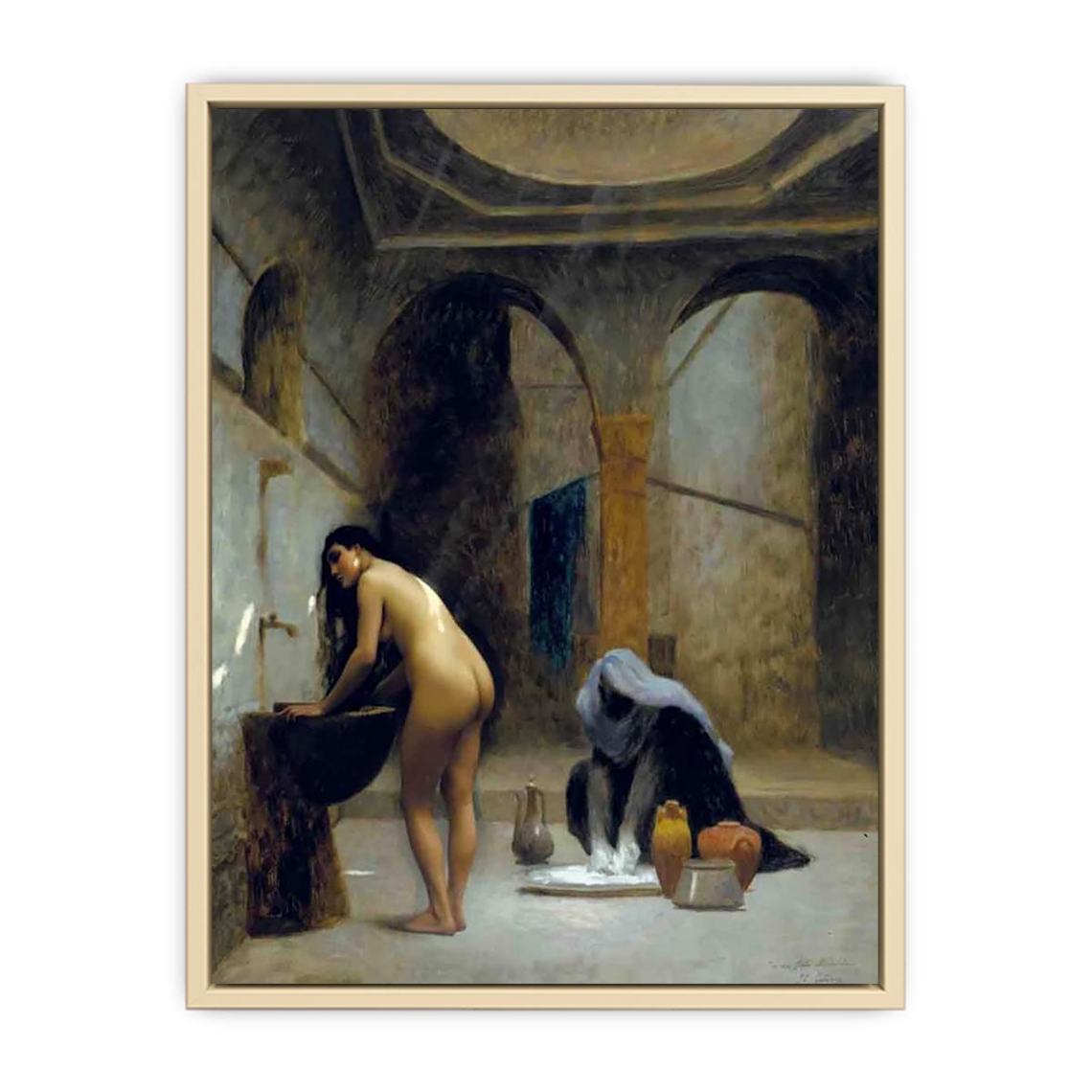 A Moorish Bath Turkish Woman Bathing  Art Print