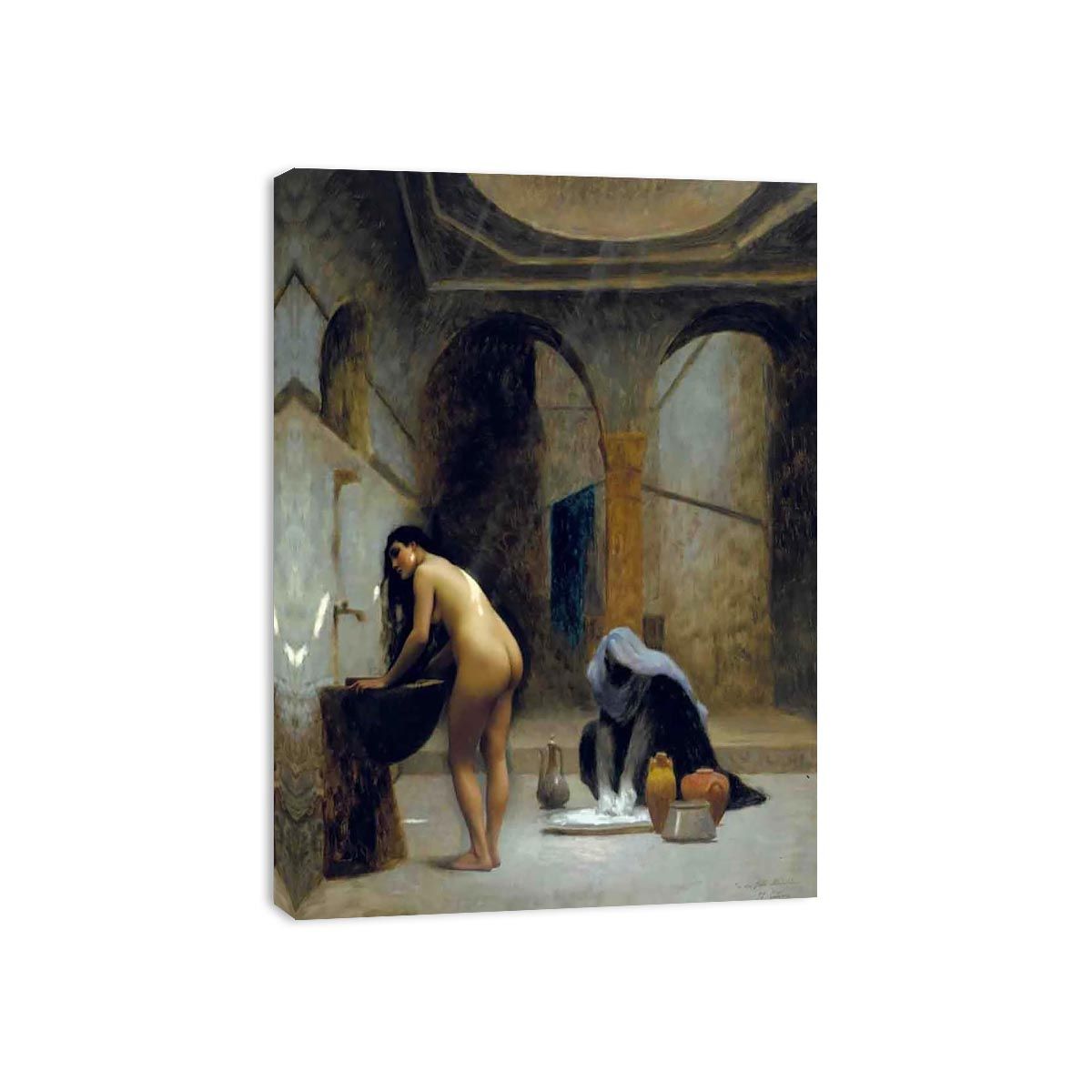 A Moorish Bath Turkish Woman Bathing by Jean-Léon Gérôme Painting 