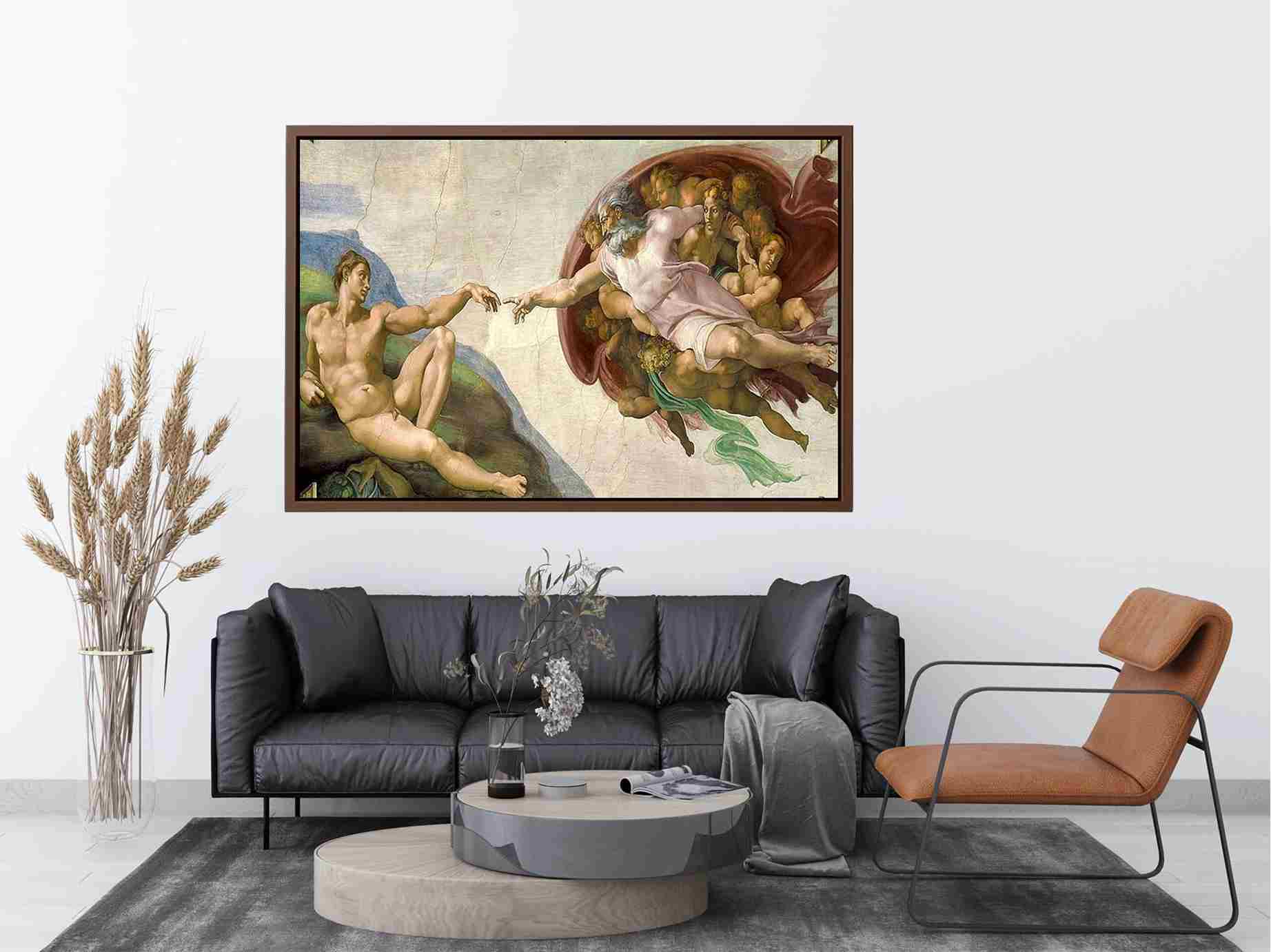 Creation of adam  by Michelangelo Buonarroti Painting 