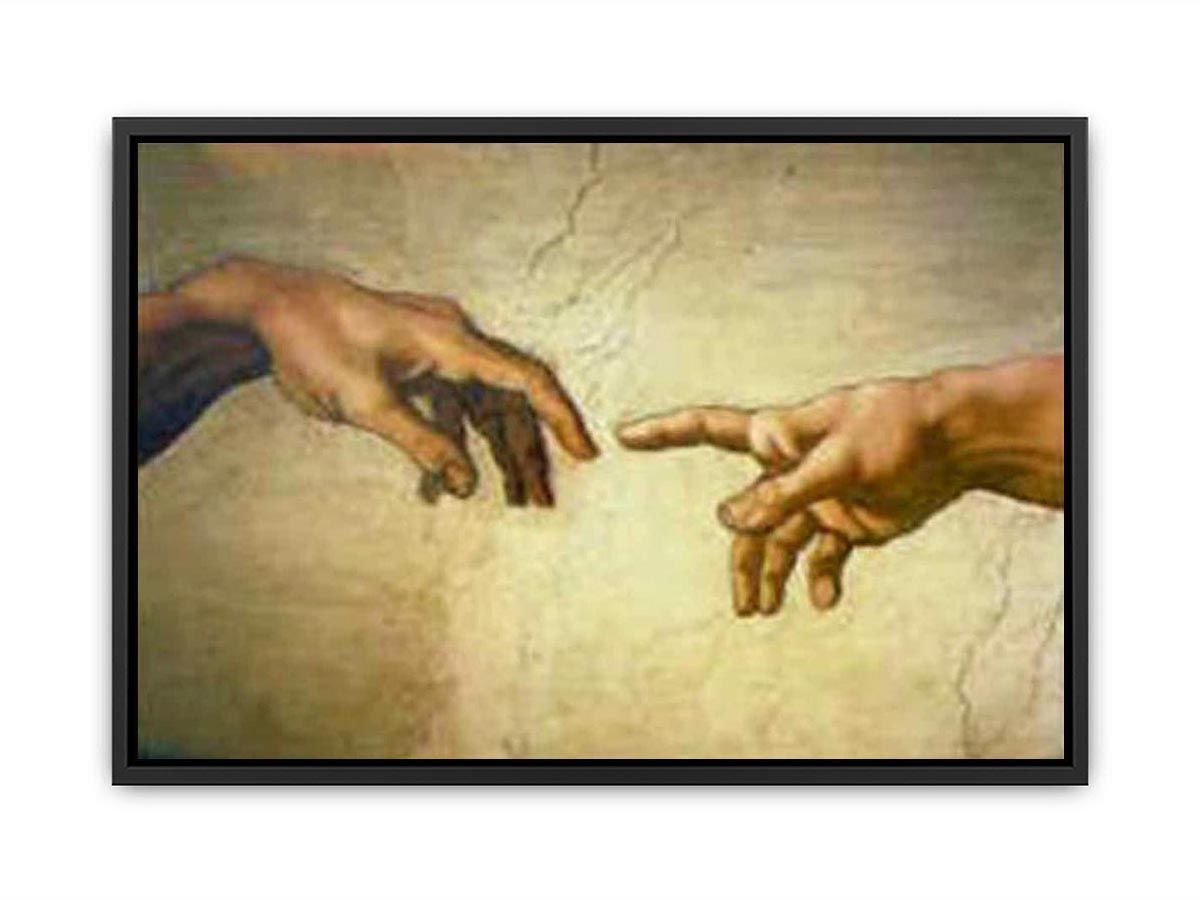 Creation of Adam Hands only Canvas Print