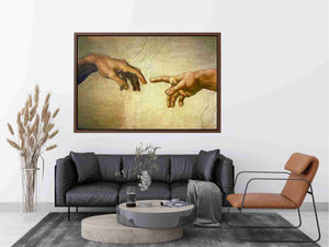 Creation of Adam Hands only  by Michelangelo Buonarroti Painting 