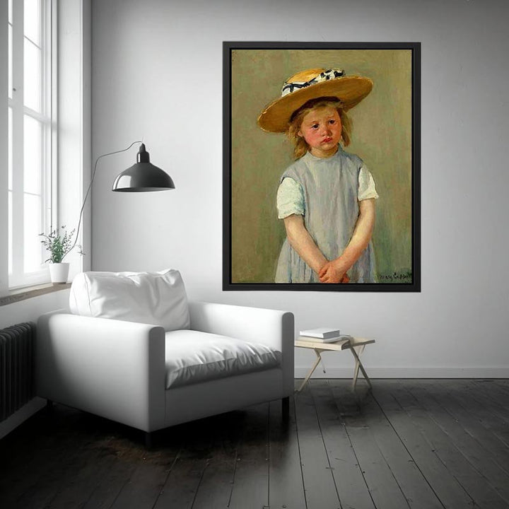 Child In A Straw Hat Painting