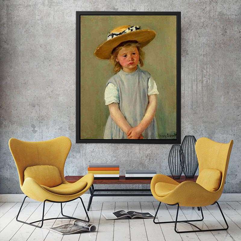 Child In A Straw Hat by Mary Cassatt Painting 