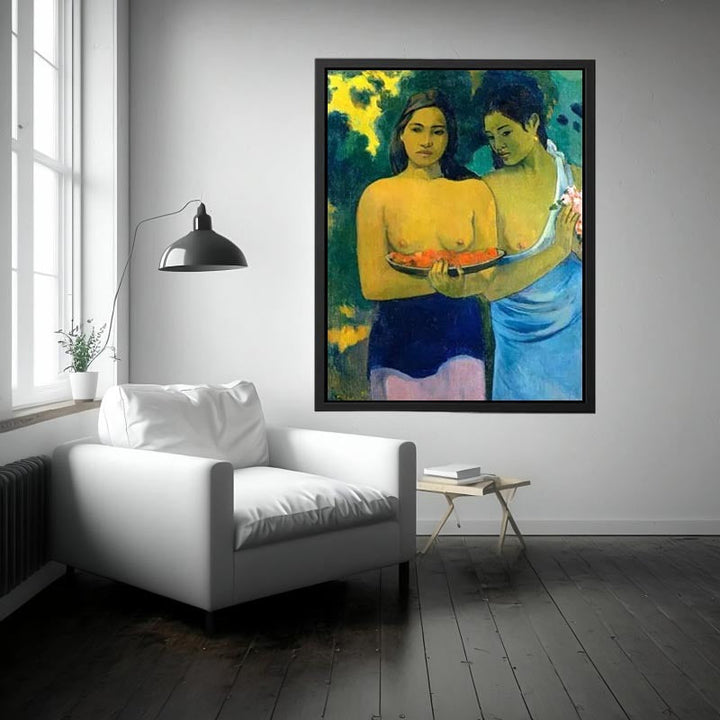 Two Tahitian Women by Paul Gauguin Painting