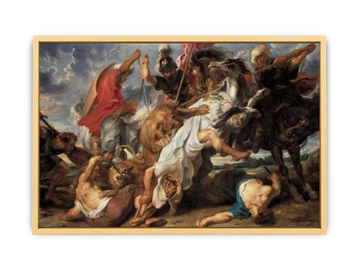 Lion Hunt c. 1621 Streched canvas