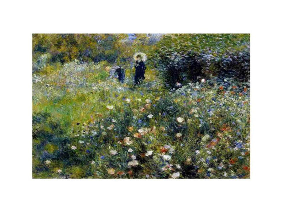 Woman with a Parasol in a Garden by Pierre Auguste Renoir