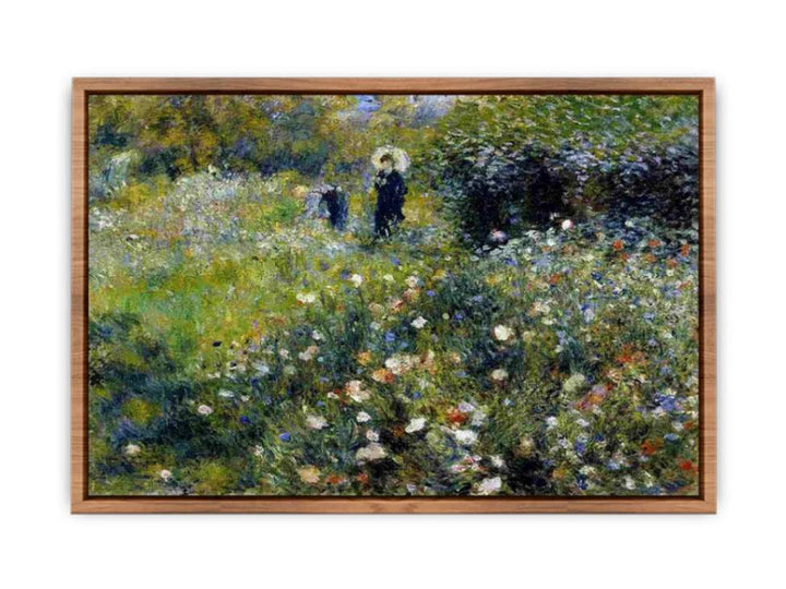 Woman with a Parasol in a Garden  Poster