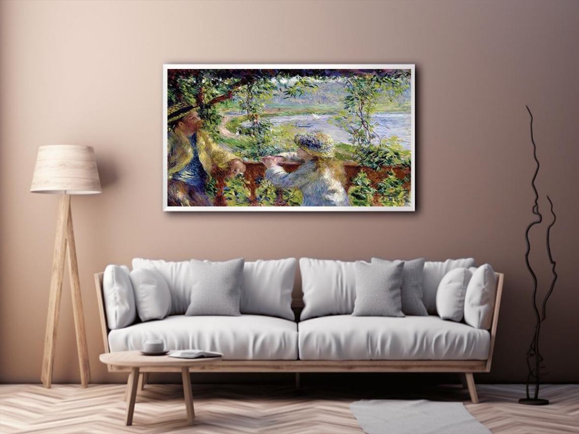 Near The Lake by Pierre Auguste Renoir Painting 