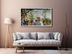 Near The Lake by Pierre Auguste Renoir Painting 