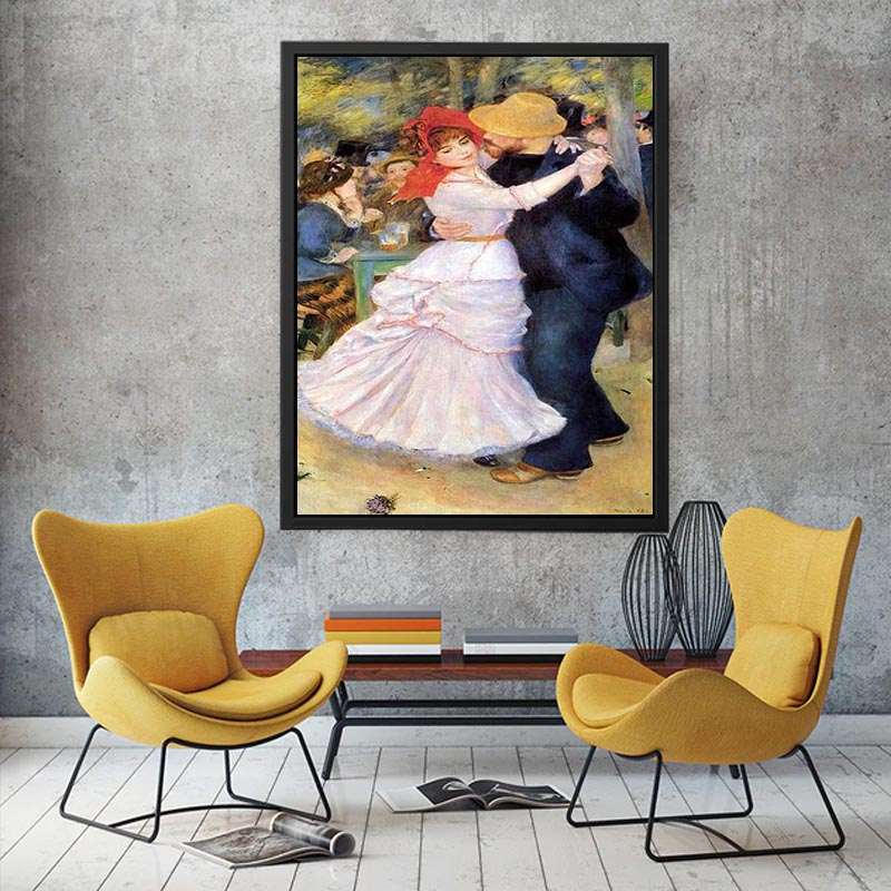 Dance At Bougival by Pierre Auguste Renoir Painting 